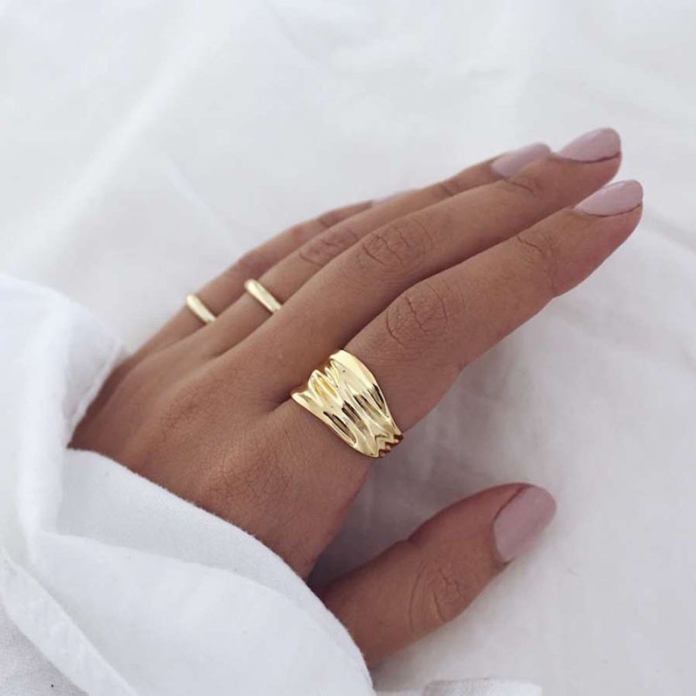 Gold ring, statement gold ring, minimalist gold ring, stacking gold ring